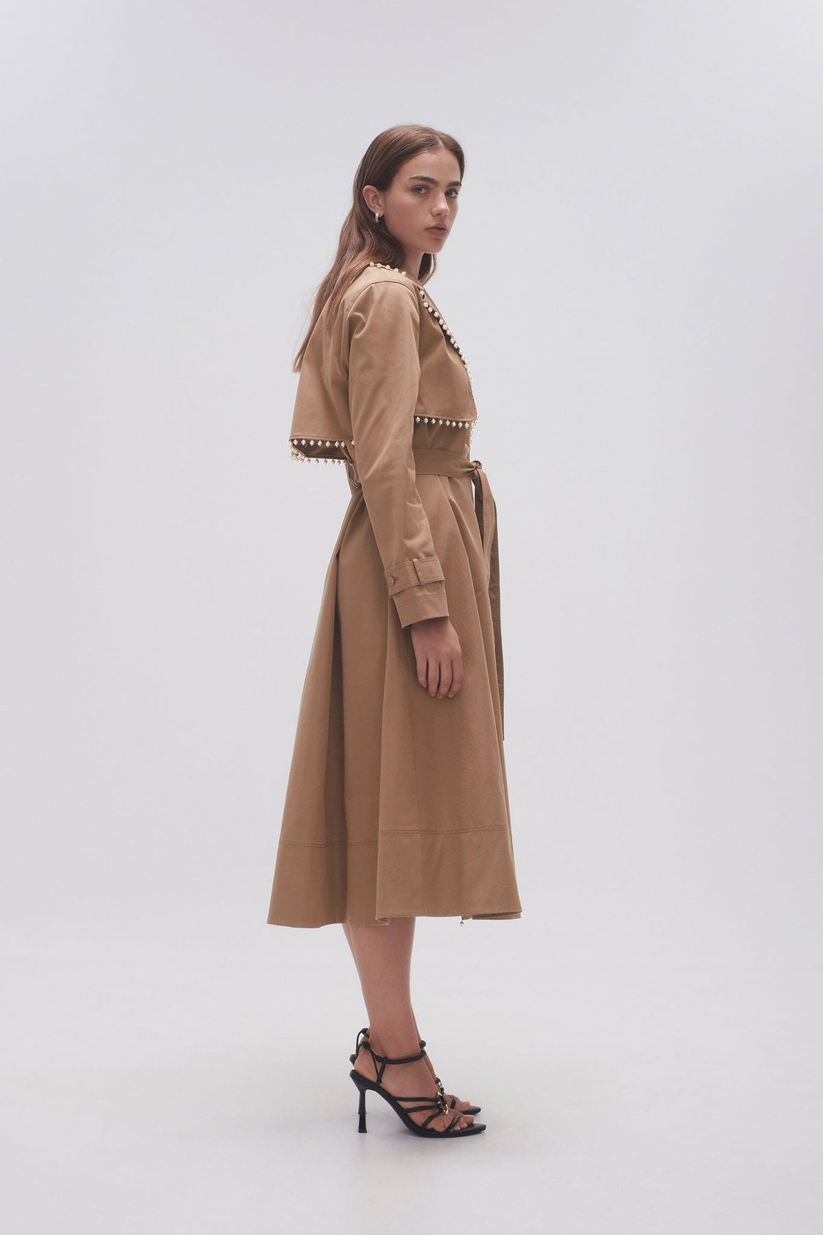 Women Constellation Pearl Trim Coat | Aje