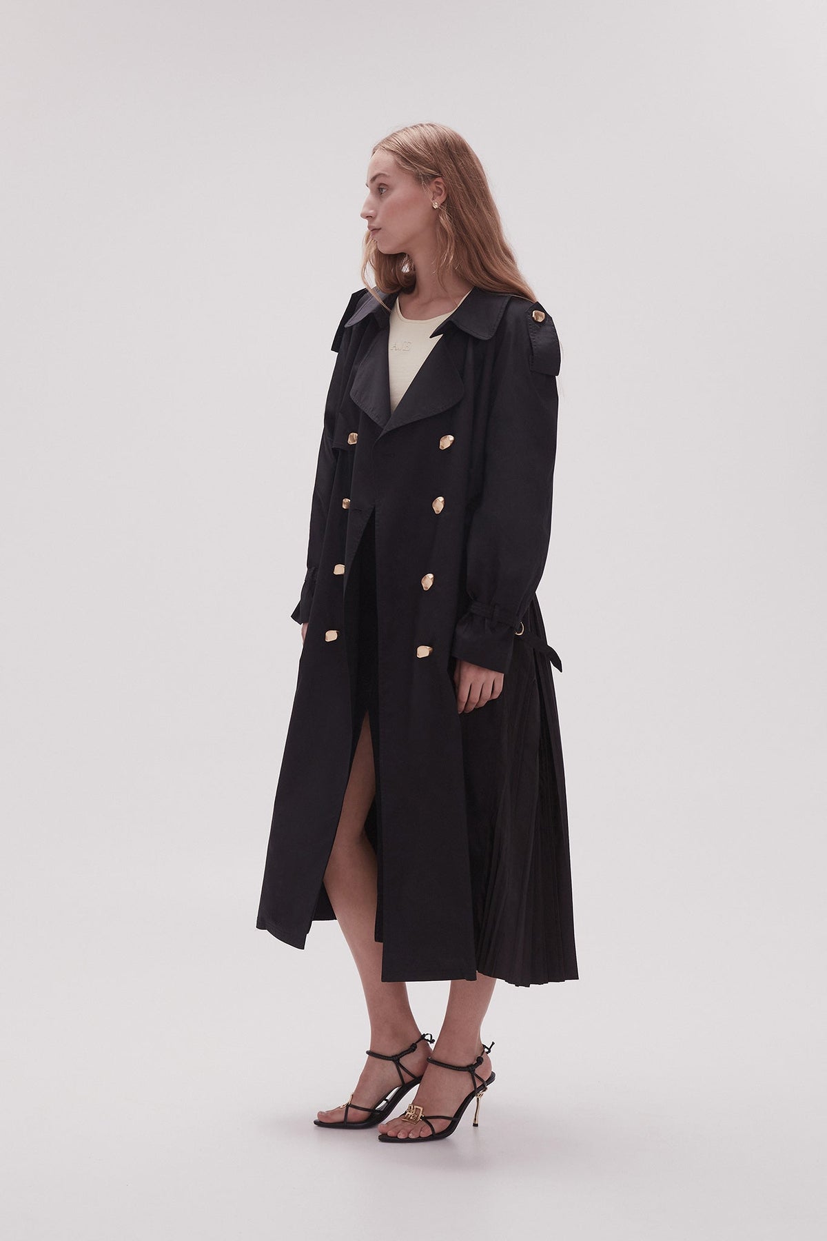 Women Prima Pleat Trench Coat | Aje