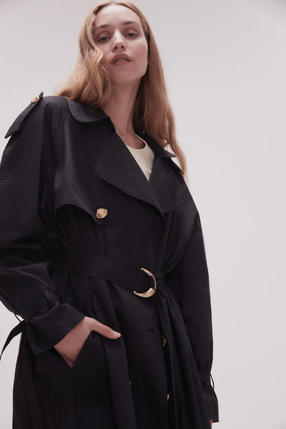 Women Prima Pleat Trench Coat | Aje