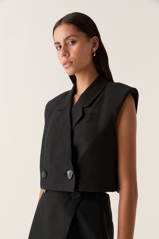 Women Flight Oversized Crop Vest | Aje