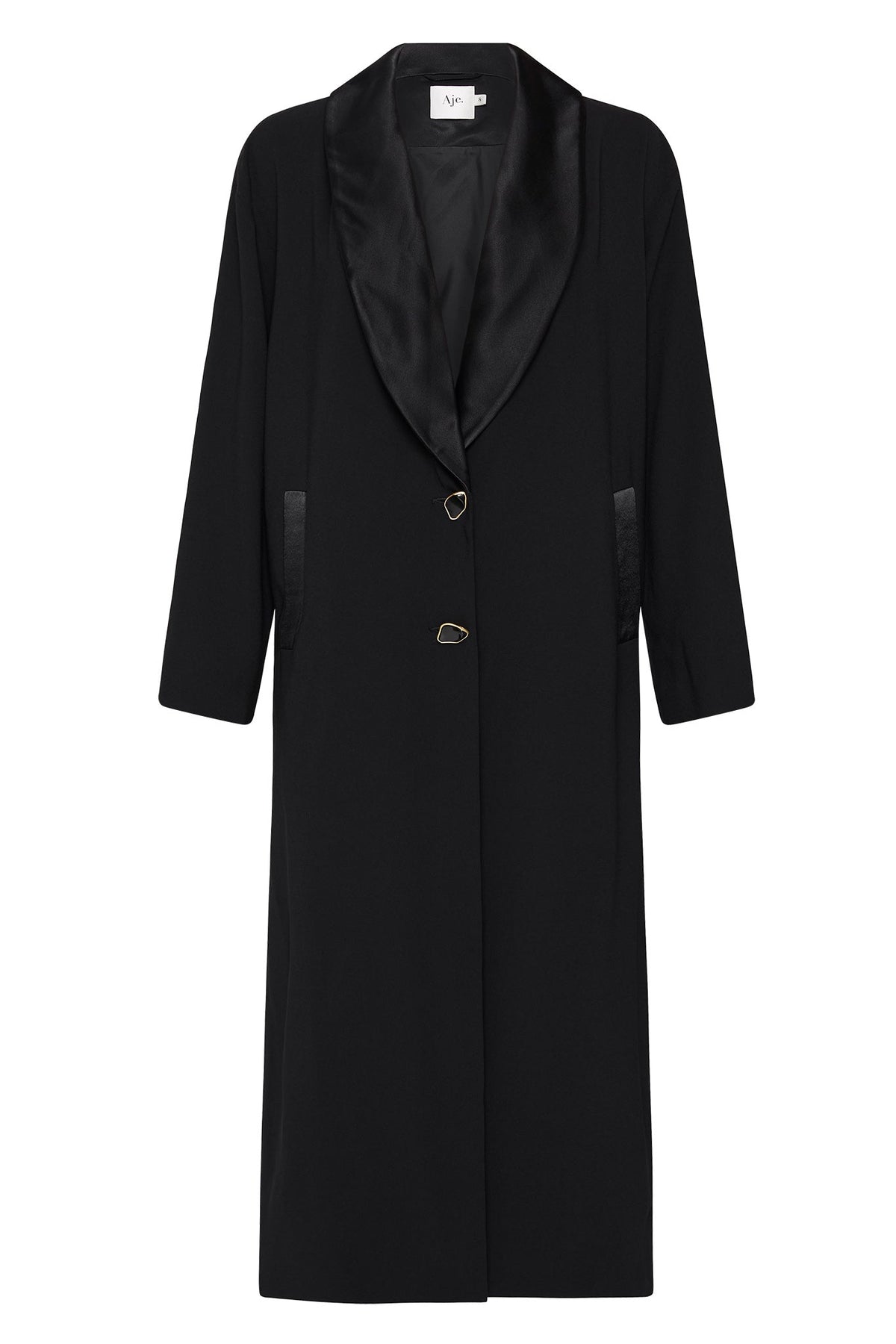 Women Kara Long Line Crepe Coat | Aje