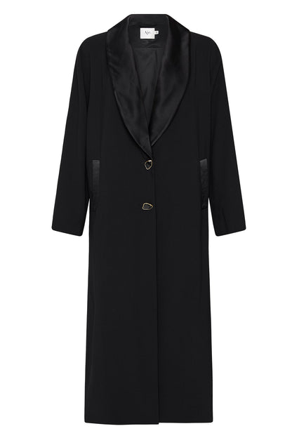 Women Kara Long Line Crepe Coat | Aje