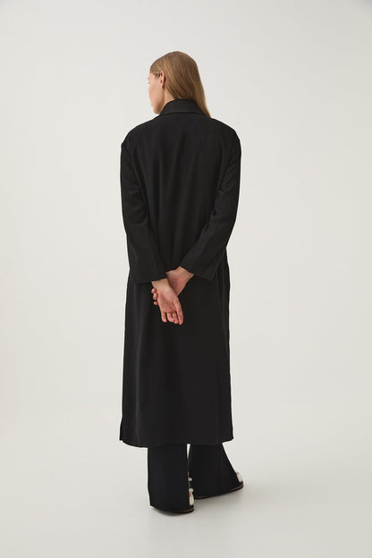 Women Kara Long Line Crepe Coat | Aje