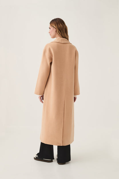 Women Modular Long Line Wool Coat | Aje