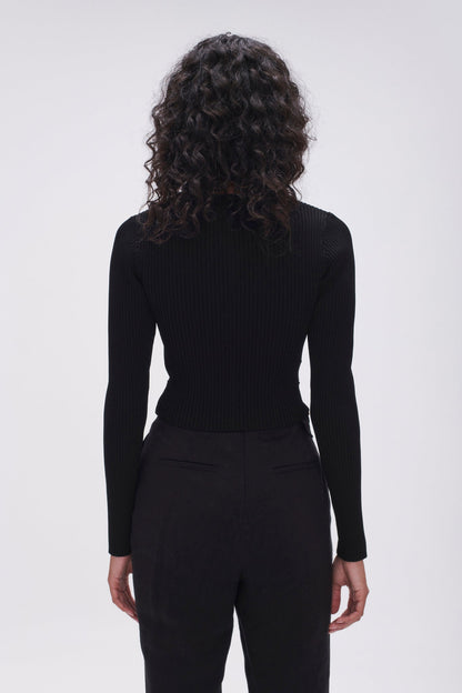 Women Crescent Knit Crop Top | Aje