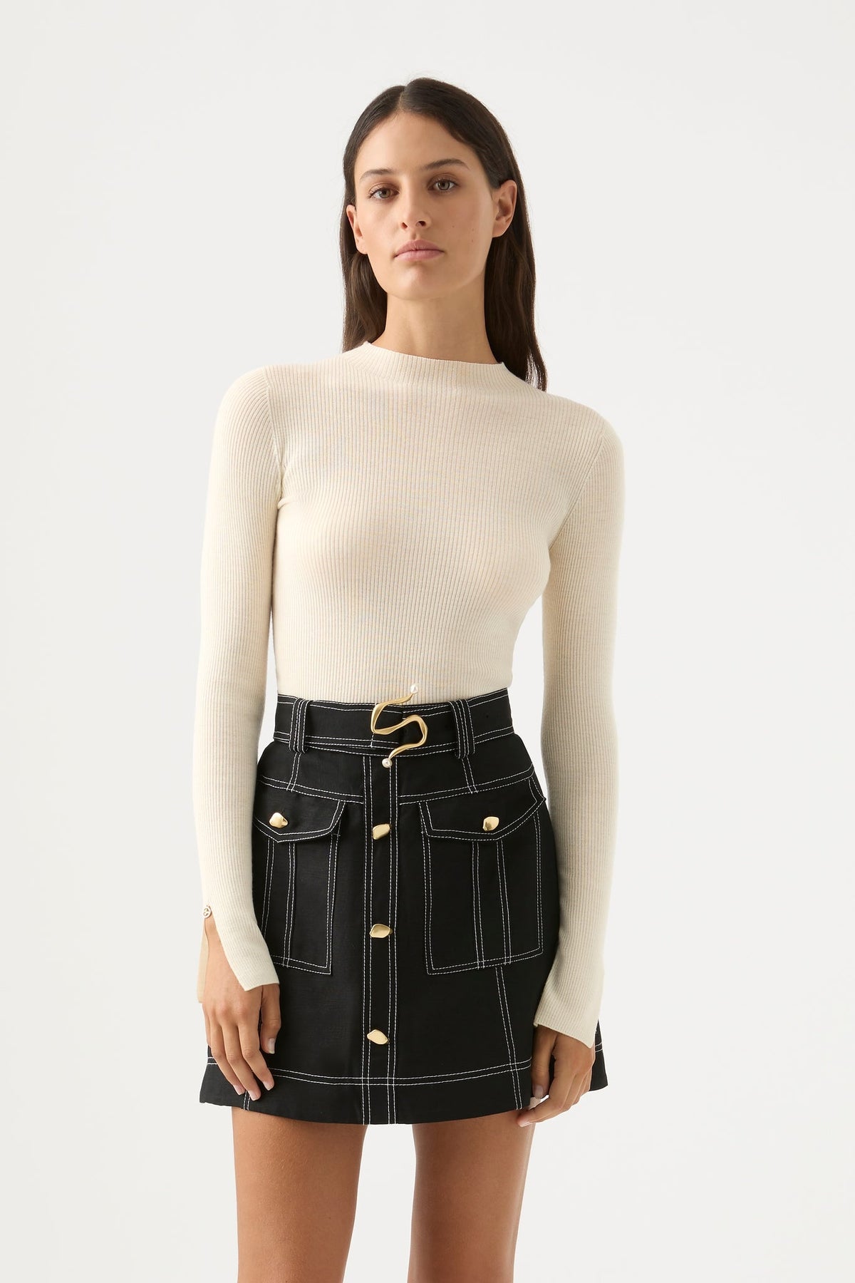 Women Alina Rib Knit Top | Aje