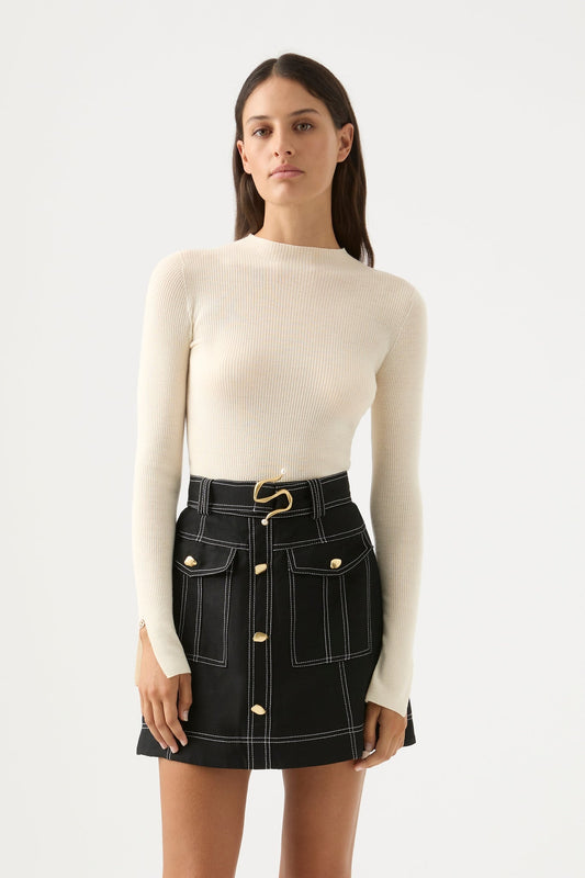 Women Alina Rib Knit Top | Aje