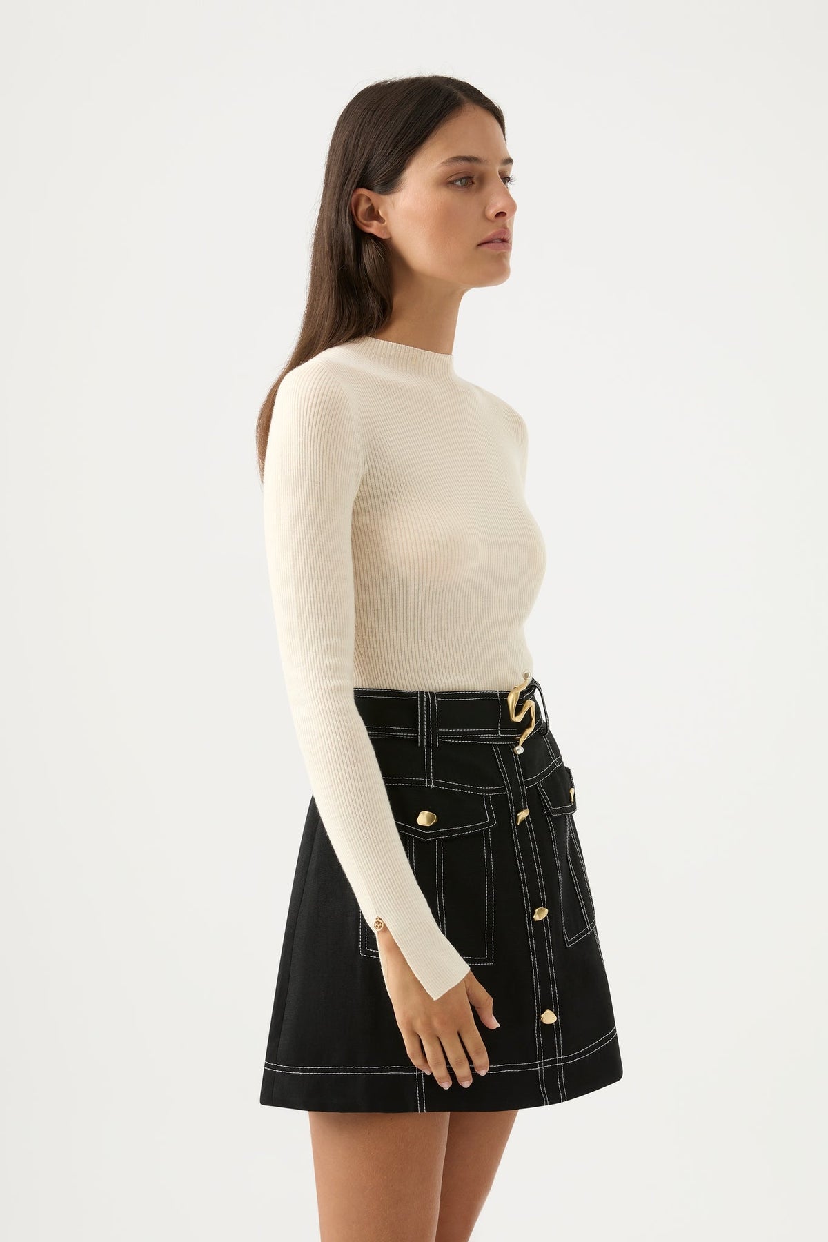 Women Alina Rib Knit Top | Aje