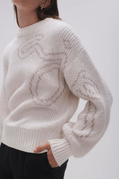 Women Nora Logo Jacquard Jumper | Aje