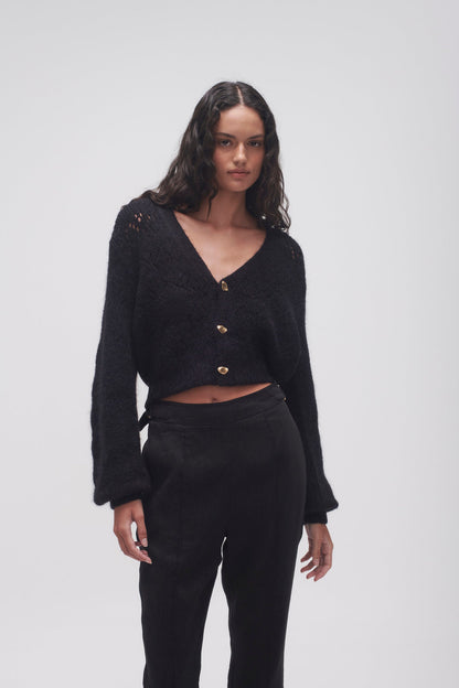 Women Grooves Lace Stitch Cardigan | Aje