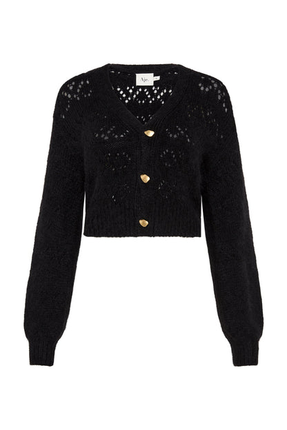 Women Grooves Lace Stitch Cardigan | Aje