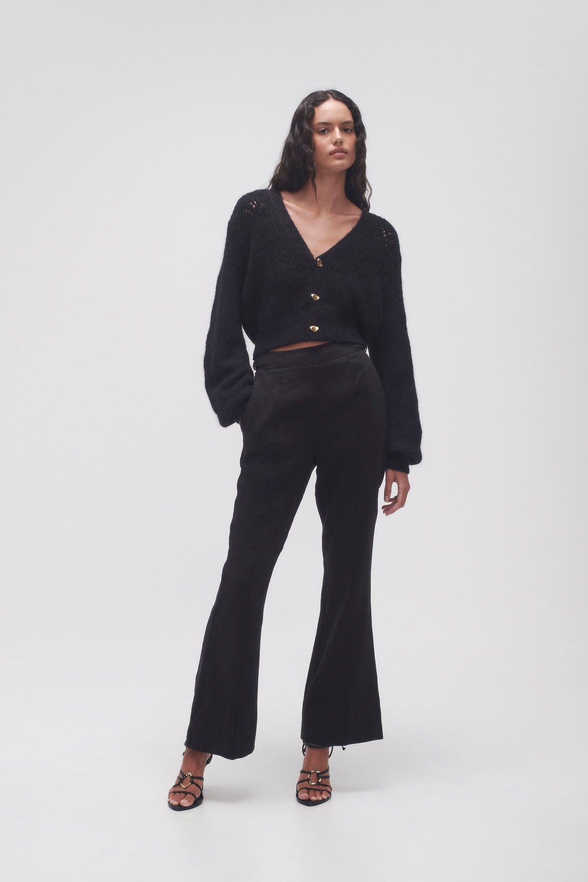 Women Grooves Lace Stitch Cardigan | Aje