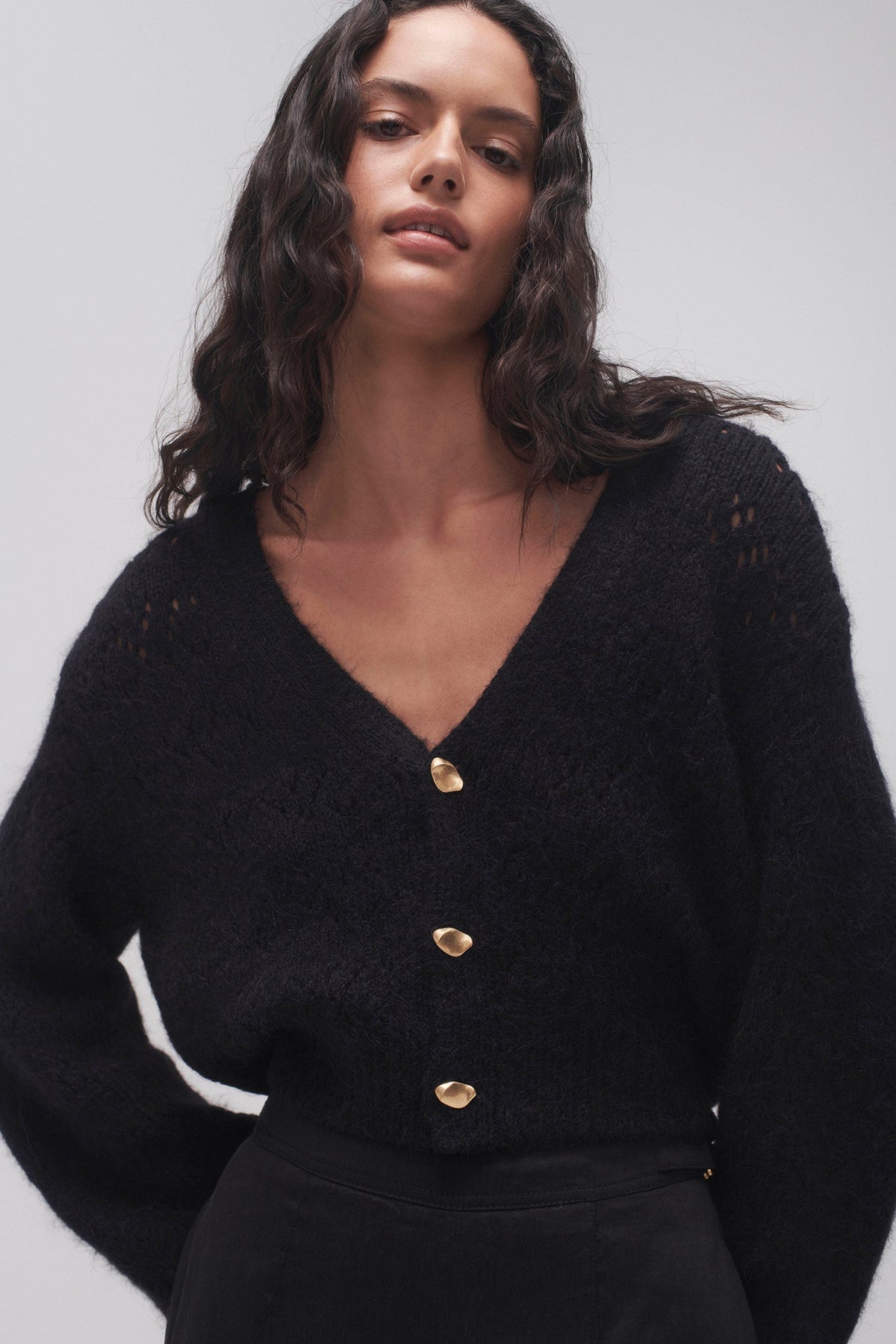 Women Grooves Lace Stitch Cardigan | Aje