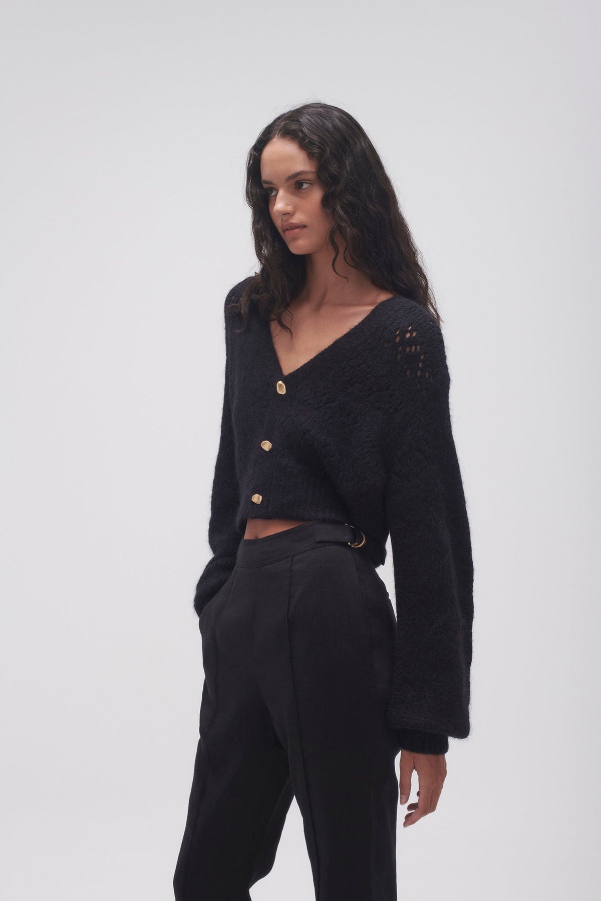 Women Grooves Lace Stitch Cardigan | Aje