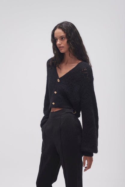 Women Grooves Lace Stitch Cardigan | Aje