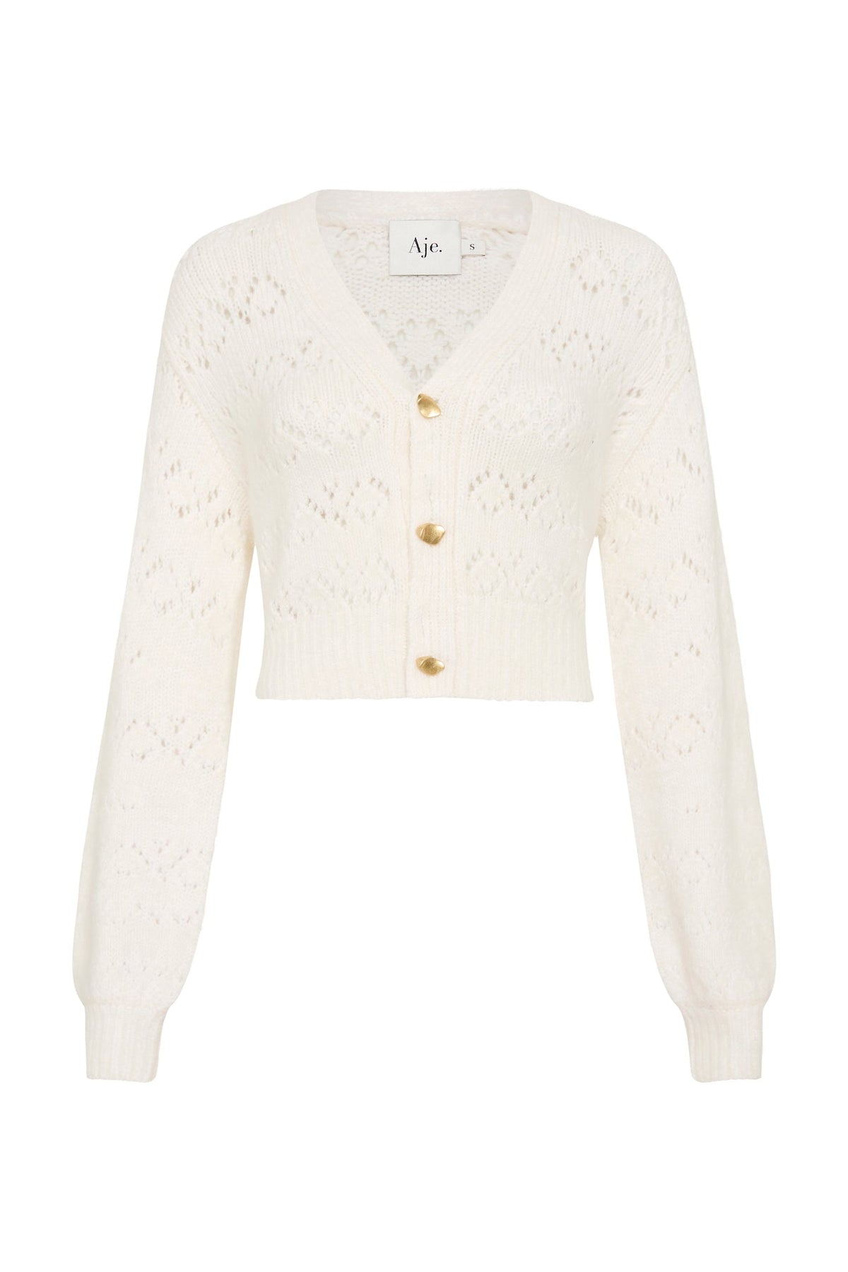 Women Grooves Lace Stitch Cardigan | Aje
