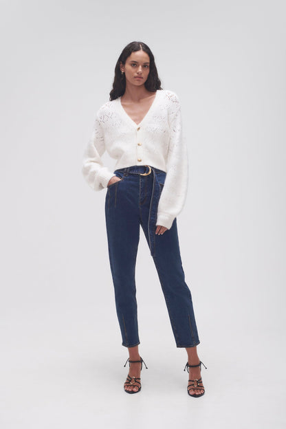 Women Grooves Lace Stitch Cardigan | Aje