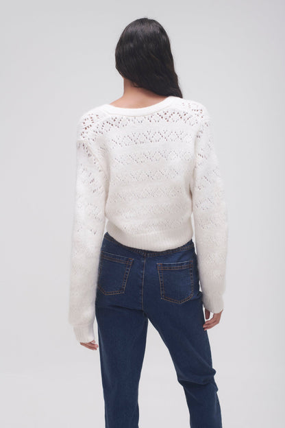 Women Grooves Lace Stitch Cardigan | Aje