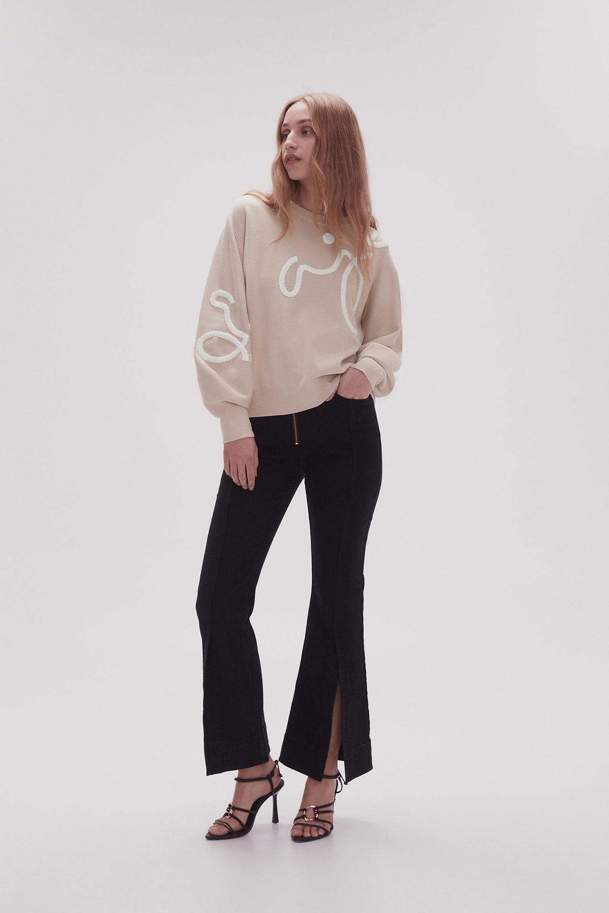Women Symbol Calligraphy Knit Jumper | Aje