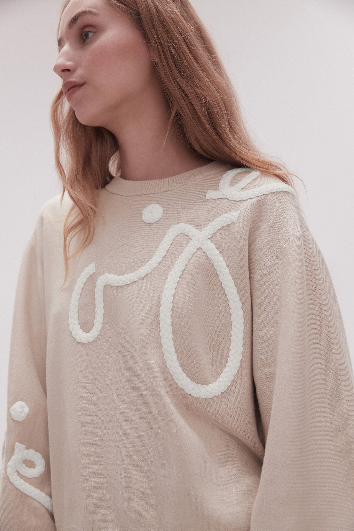 Women Symbol Calligraphy Knit Jumper | Aje