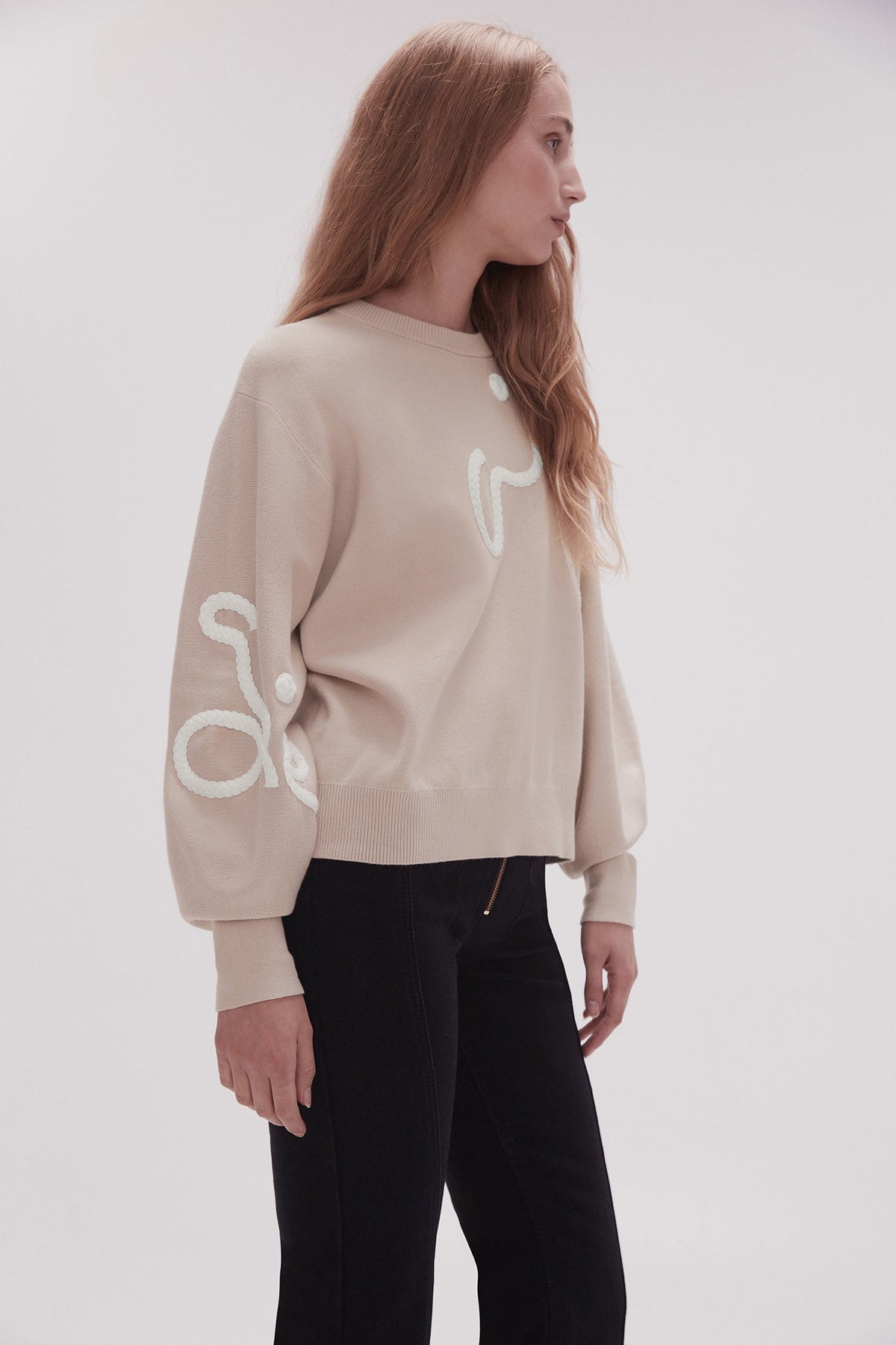 Women Symbol Calligraphy Knit Jumper | Aje