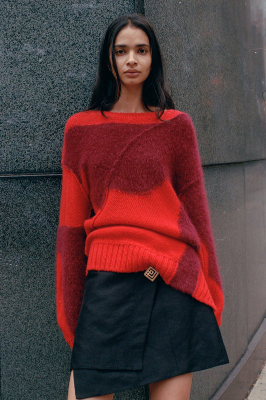 Women Addie Intarsia Knit Jumper | Aje