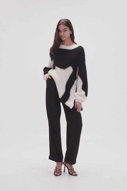 Women Addie Intarsia Knit Jumper | Aje