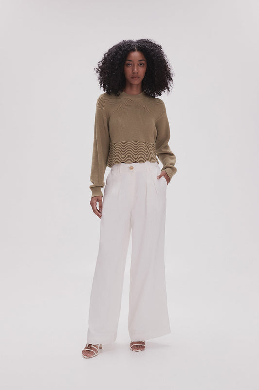 Women Cordelia Scallop Hem Jumper | Aje