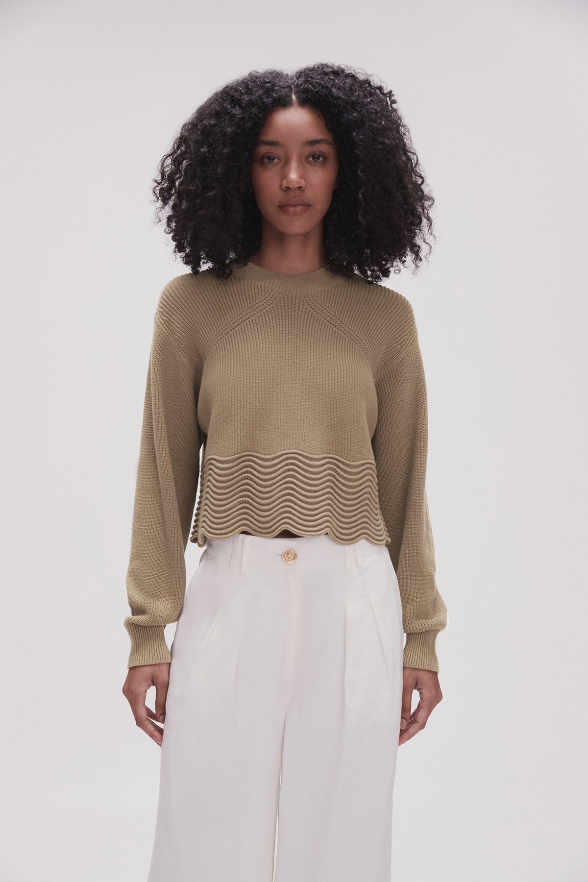 Women Cordelia Scallop Hem Jumper | Aje