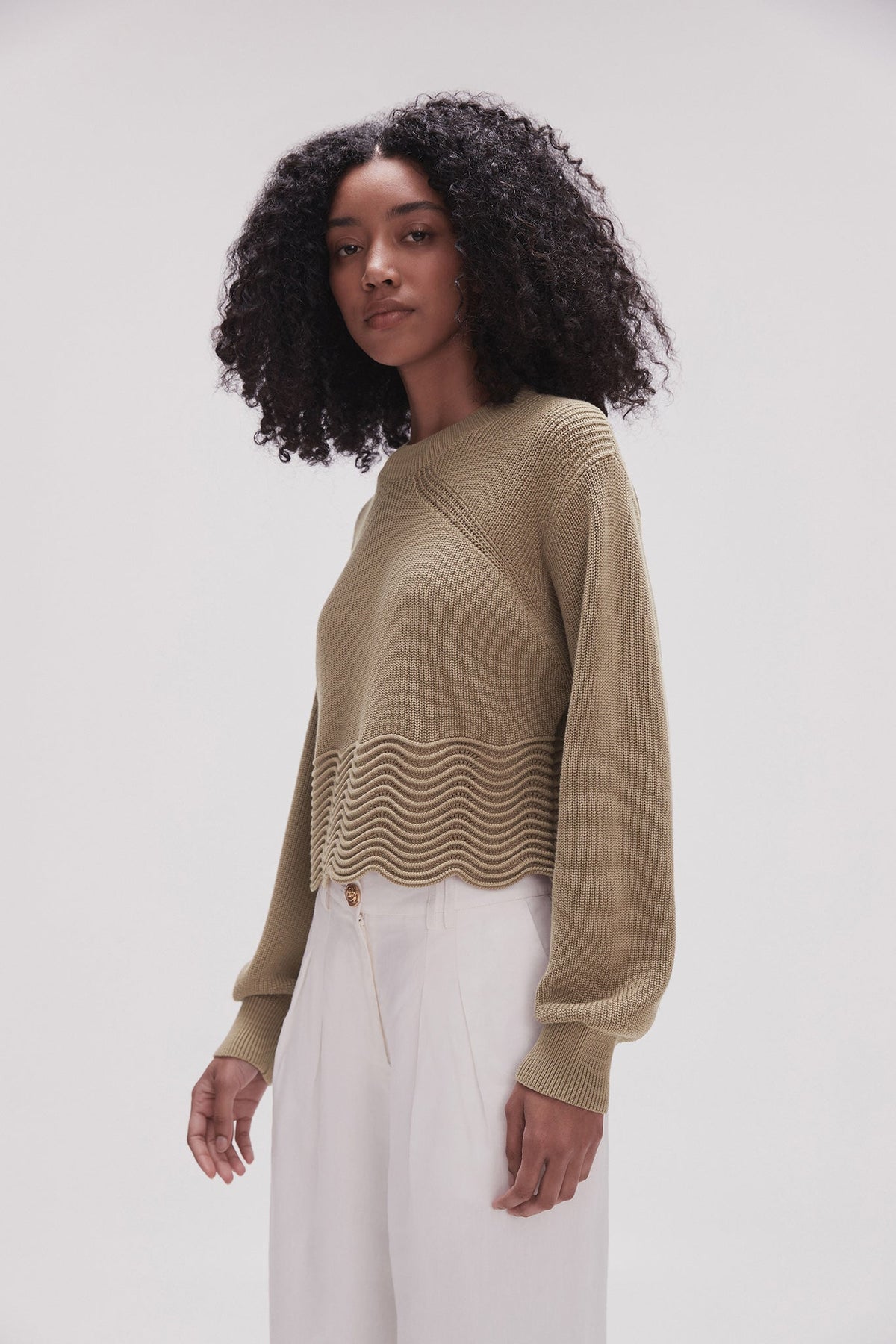 Women Cordelia Scallop Hem Jumper | Aje