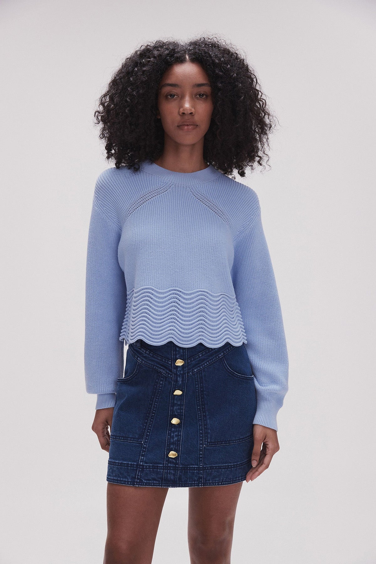 Women Cordelia Scallop Hem Jumper | Aje