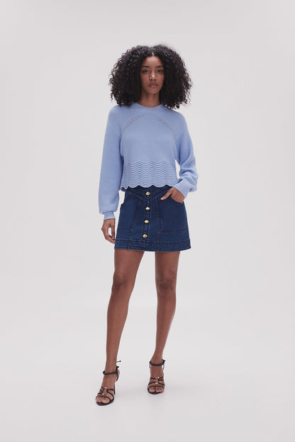 Women Cordelia Scallop Hem Jumper | Aje