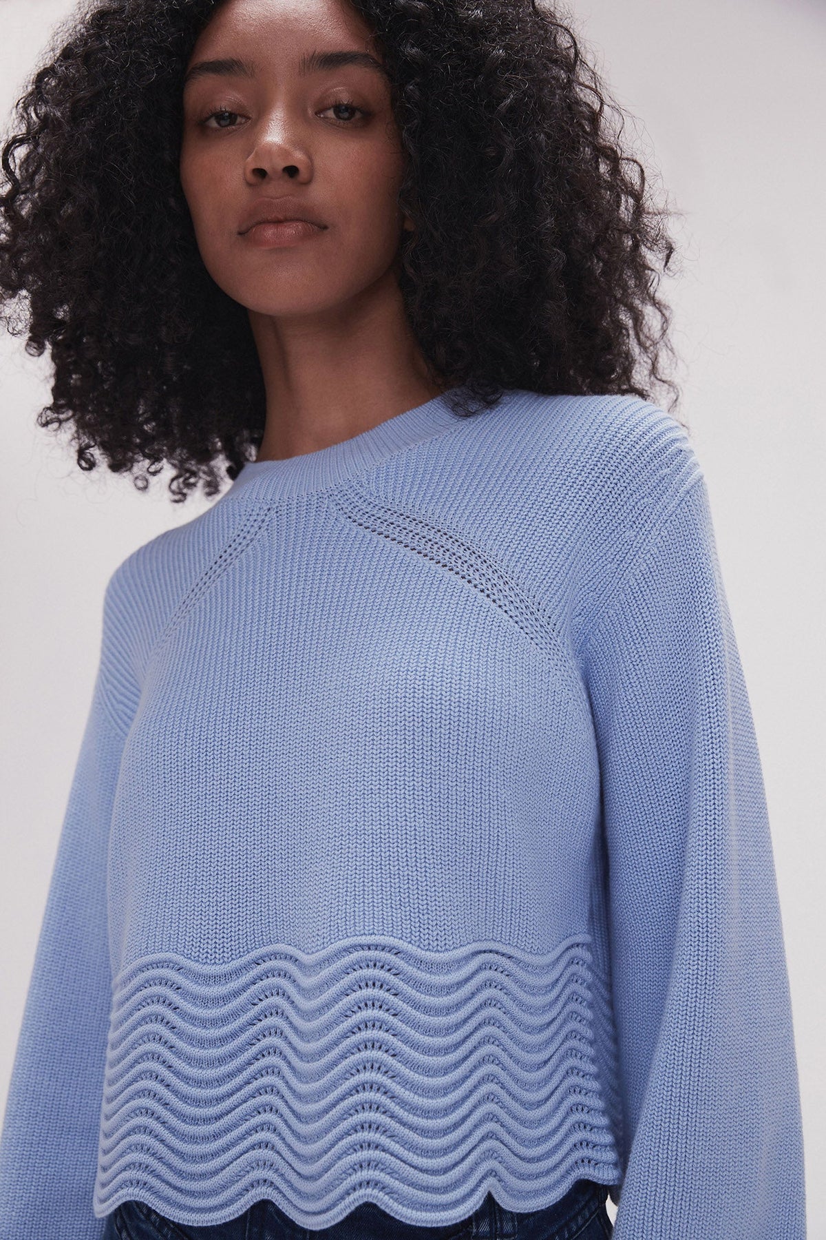 Women Cordelia Scallop Hem Jumper | Aje