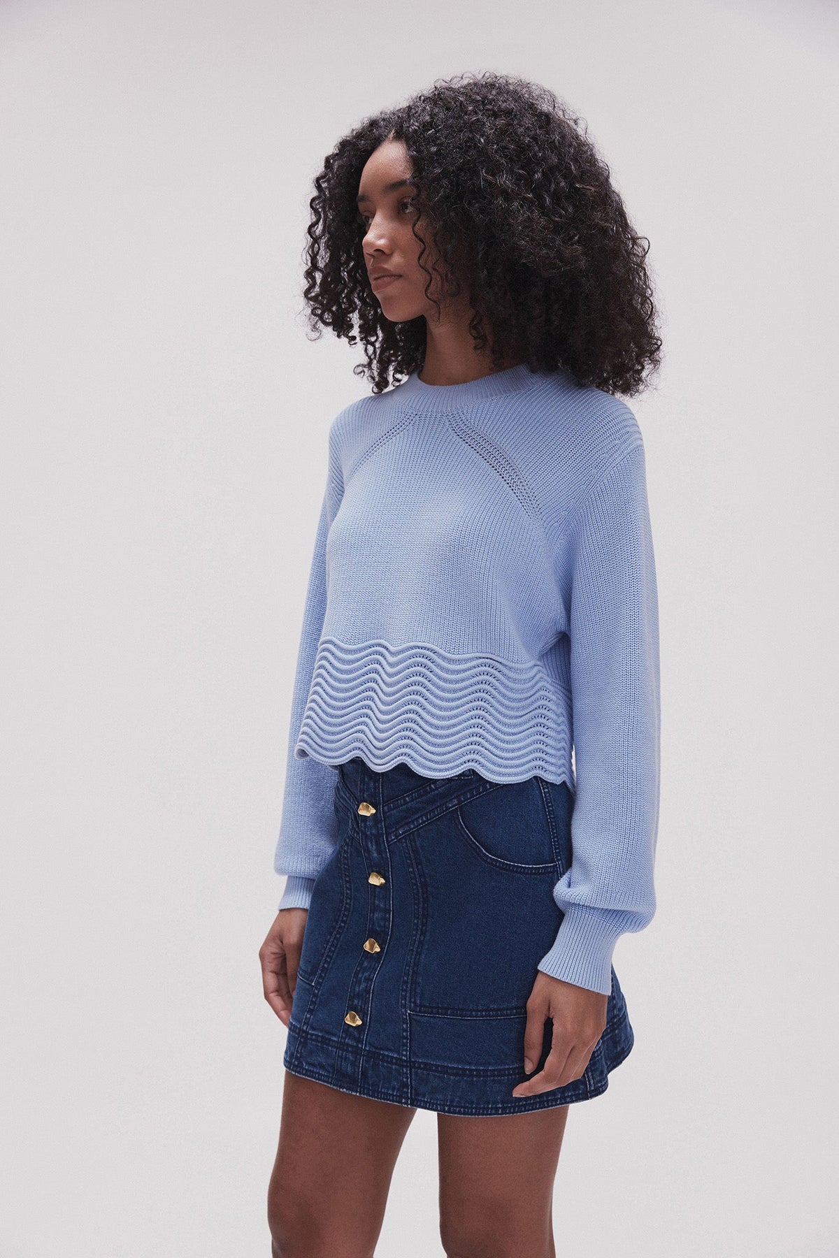 Women Cordelia Scallop Hem Jumper | Aje