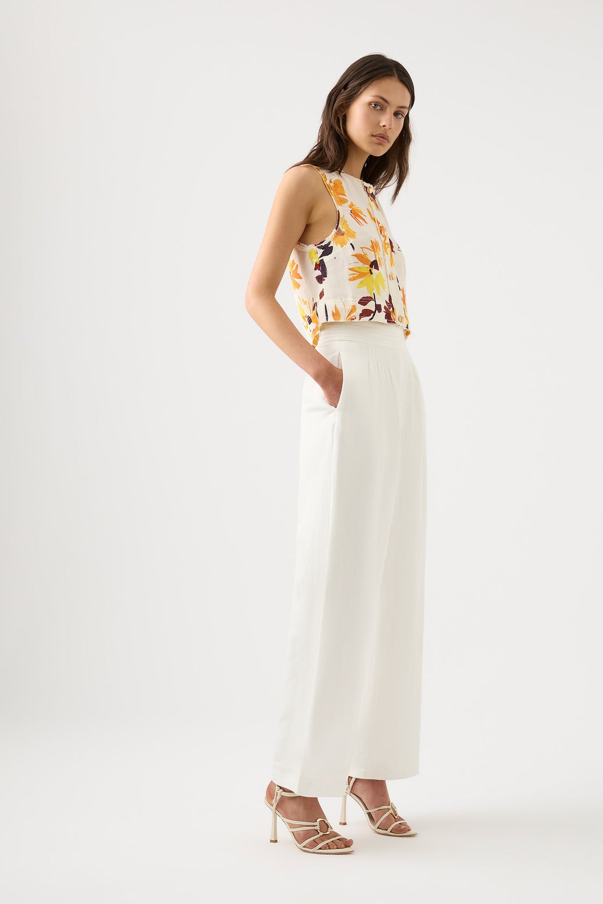 Women Jeanne Pintuck Wide Leg Pant | Aje
