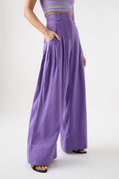 Women Equinox Pleated Wide Leg Pant | Aje