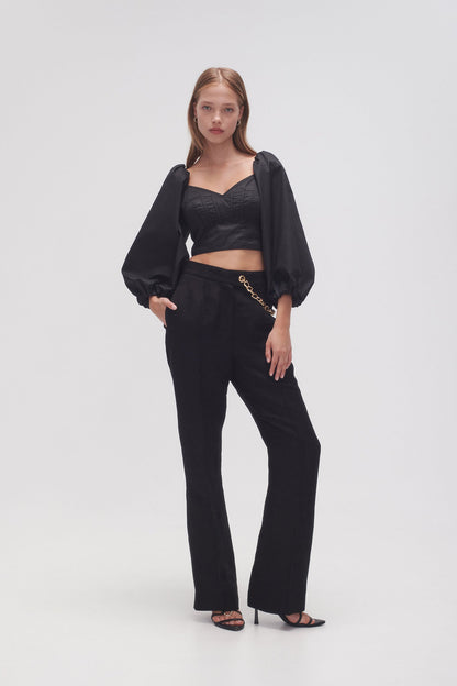 Women Opal Flared Chain Link Pant | Aje