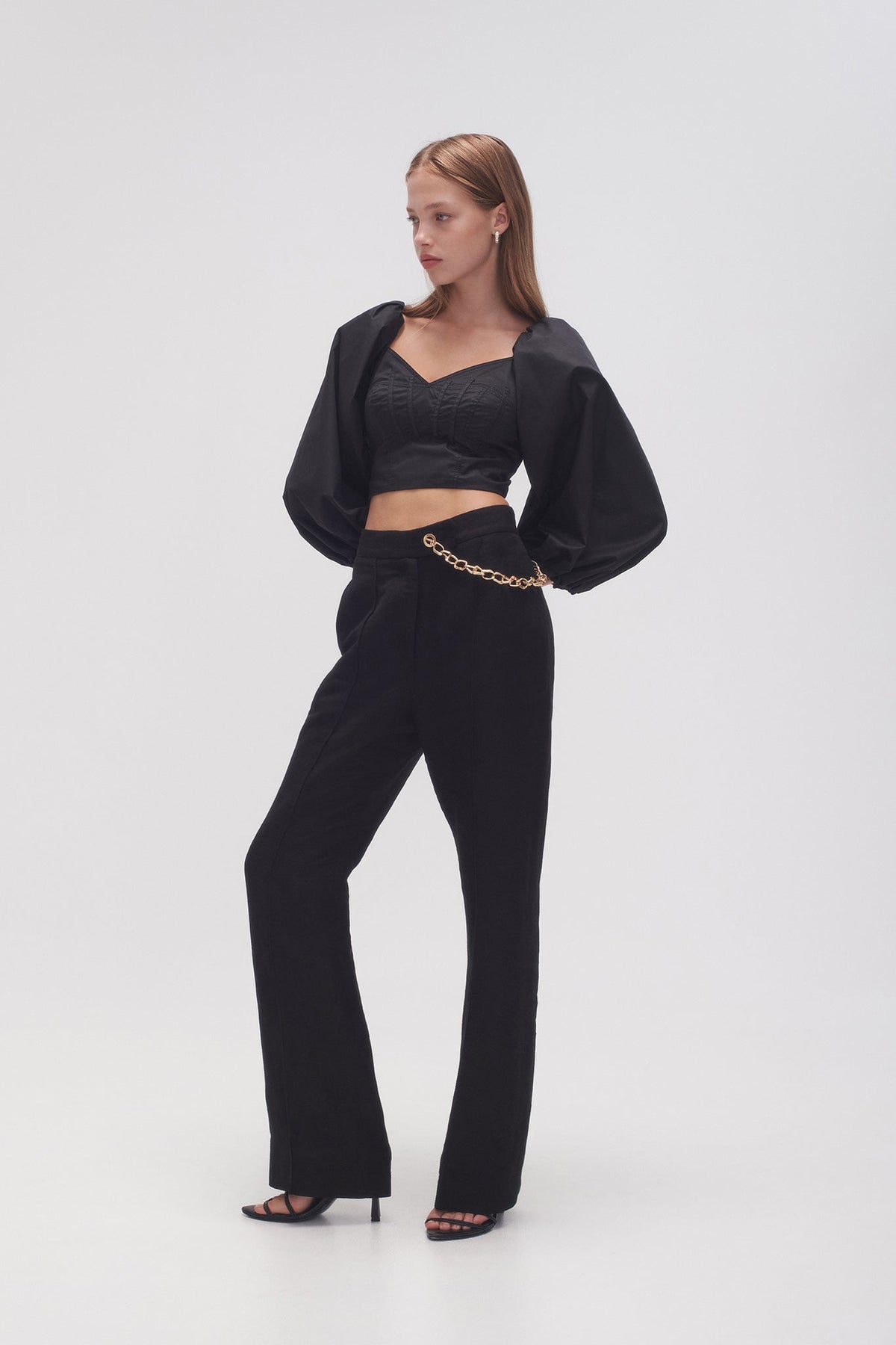 Women Opal Flared Chain Link Pant | Aje