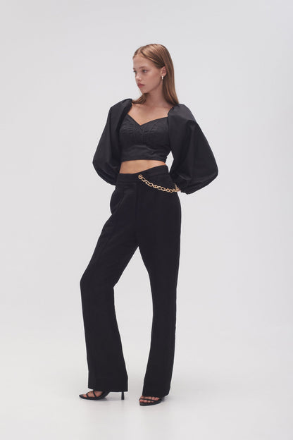 Women Opal Flared Chain Link Pant | Aje