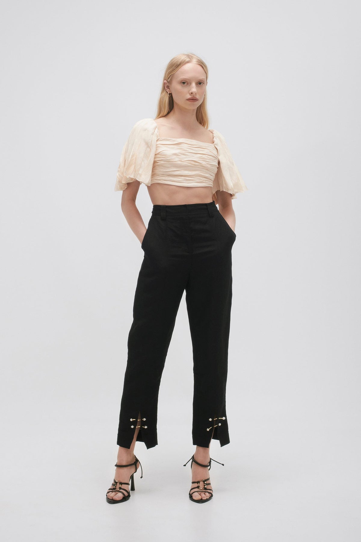 Women Zita Split Front Tapered Pant | Aje