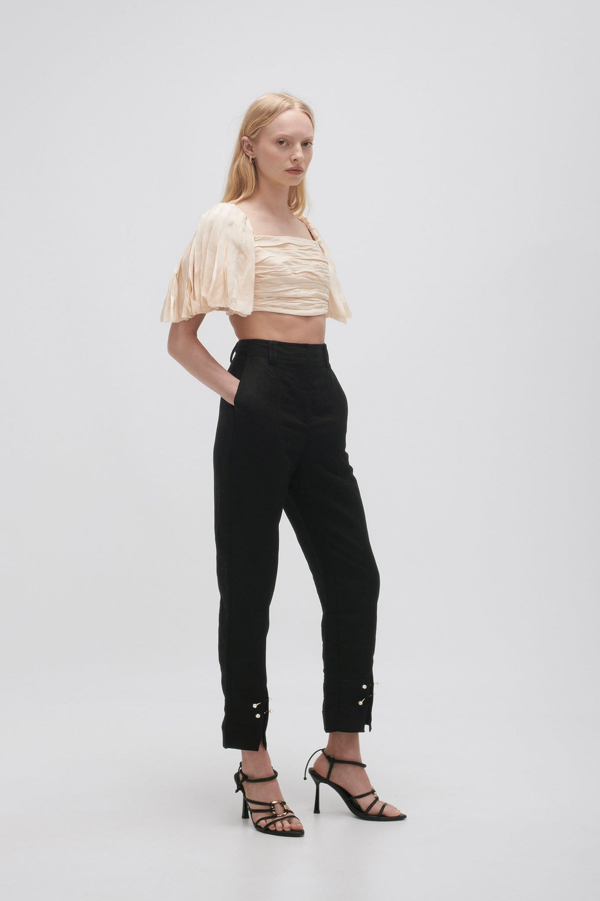 Women Zita Split Front Tapered Pant | Aje