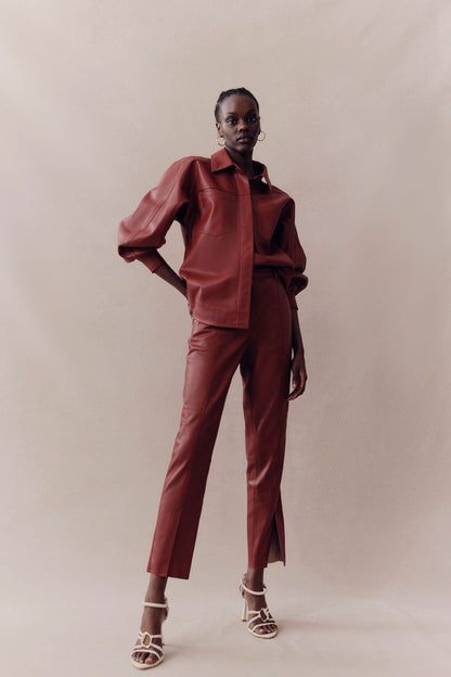 Women River Vegan Leather Pant | Aje