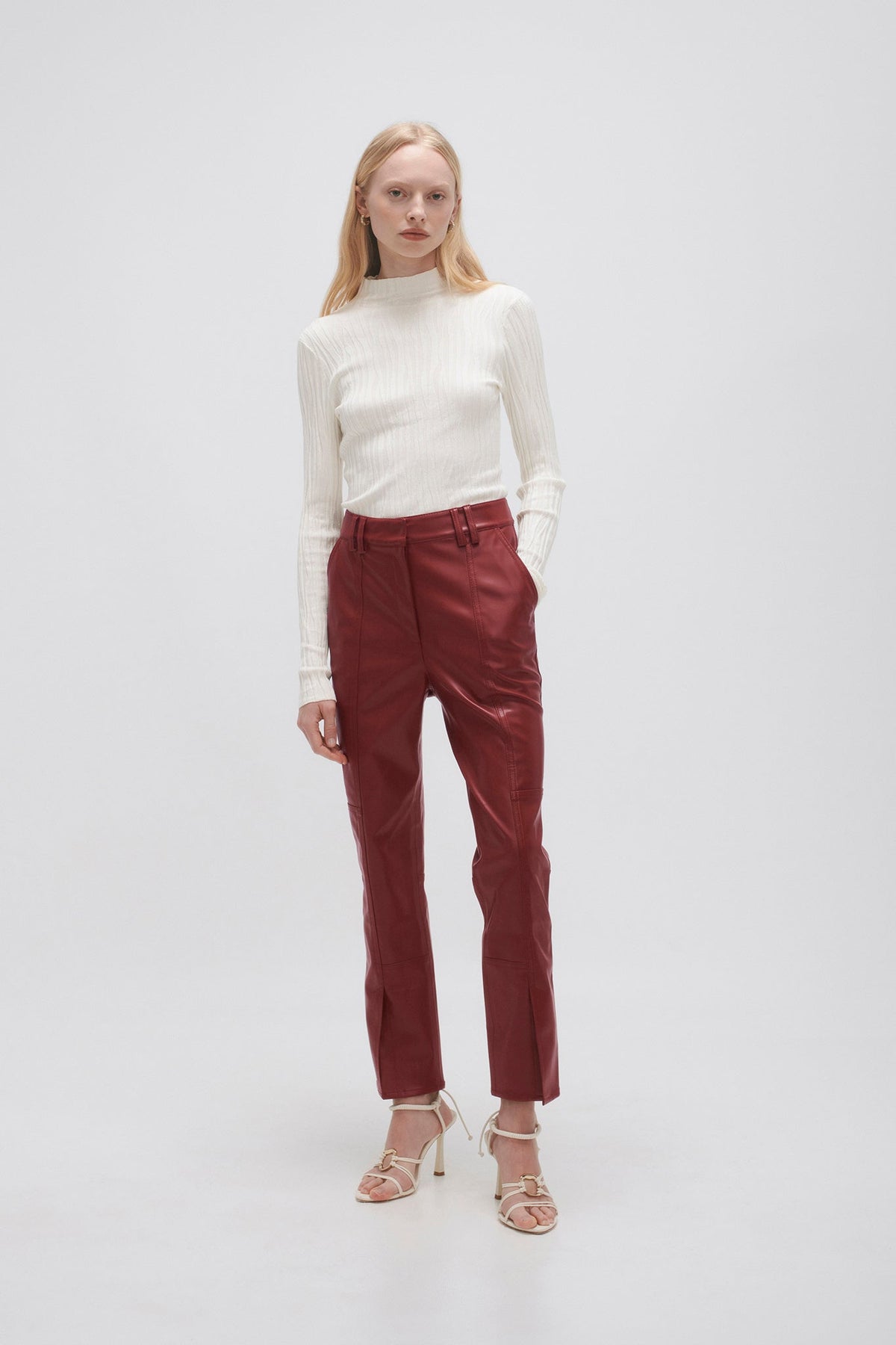 Women River Vegan Leather Pant | Aje