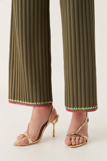 Women Tazia Crochet Edge Knit Pants | Aje