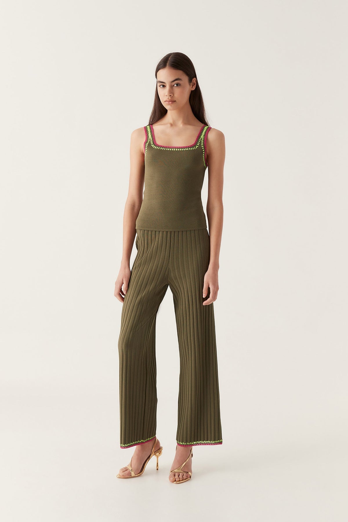 Women Tazia Crochet Edge Knit Pants | Aje