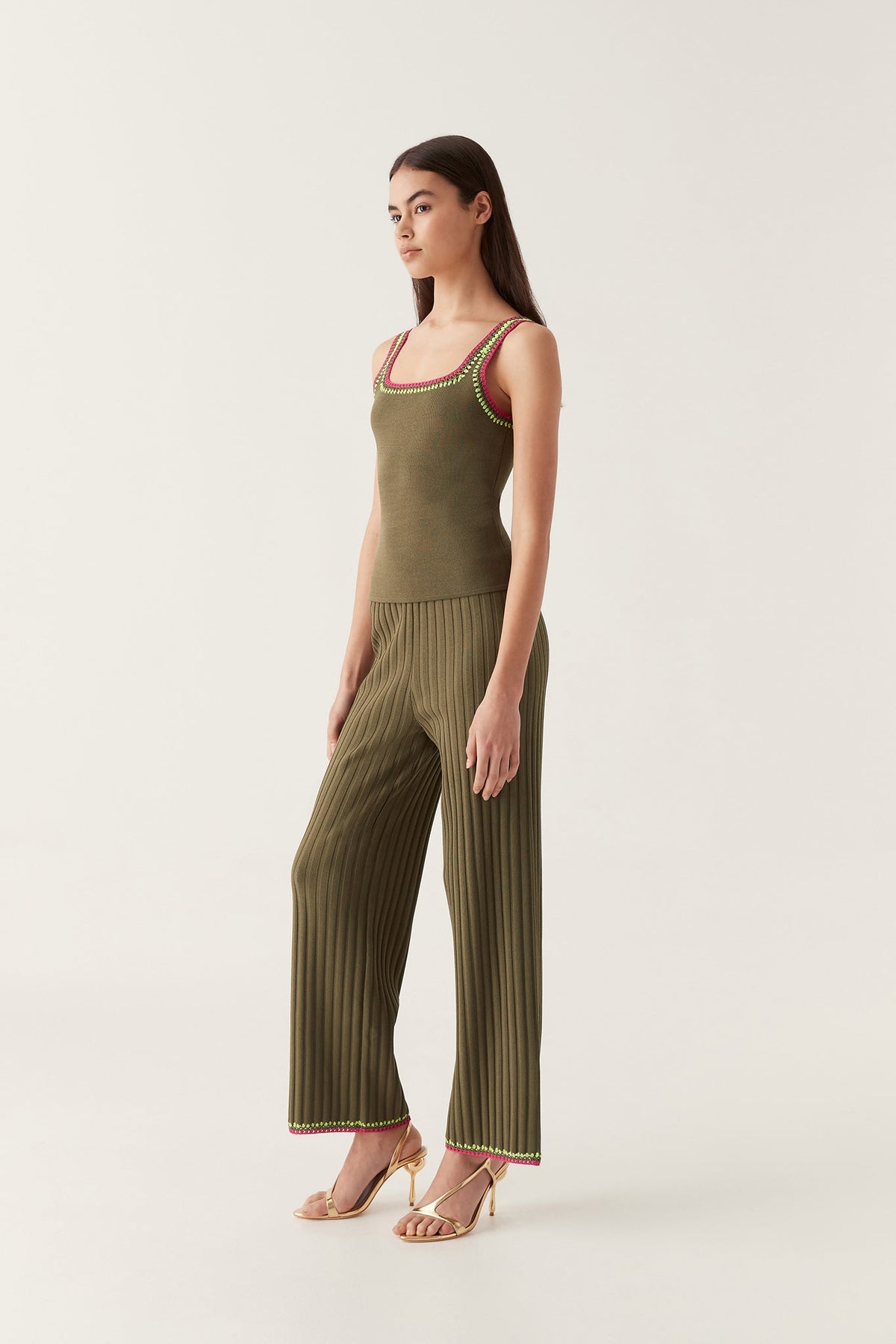 Women Tazia Crochet Edge Knit Pants | Aje