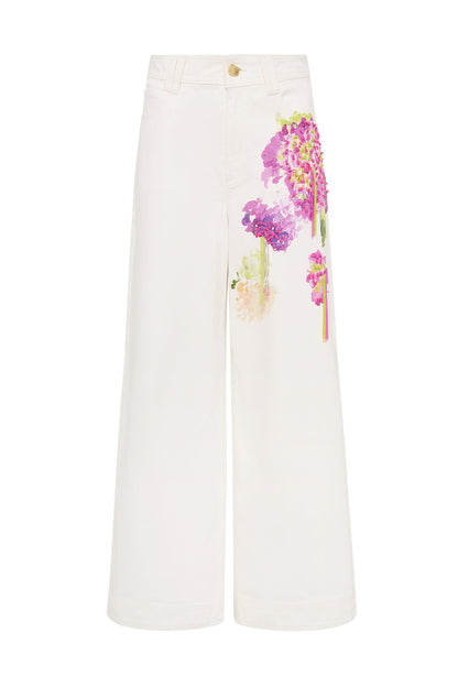 Women Flora Detail Wide Leg Jeans | Aje