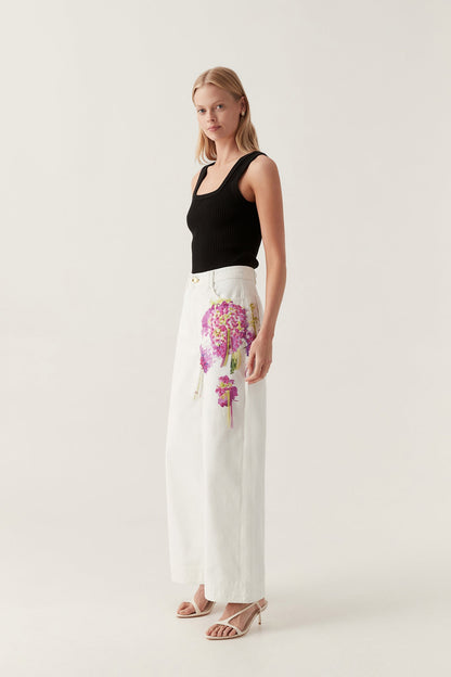 Women Flora Detail Wide Leg Jeans | Aje
