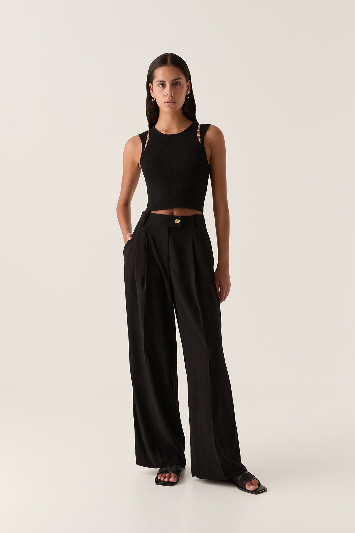 Women Harlem Pleat Front Pant | Aje
