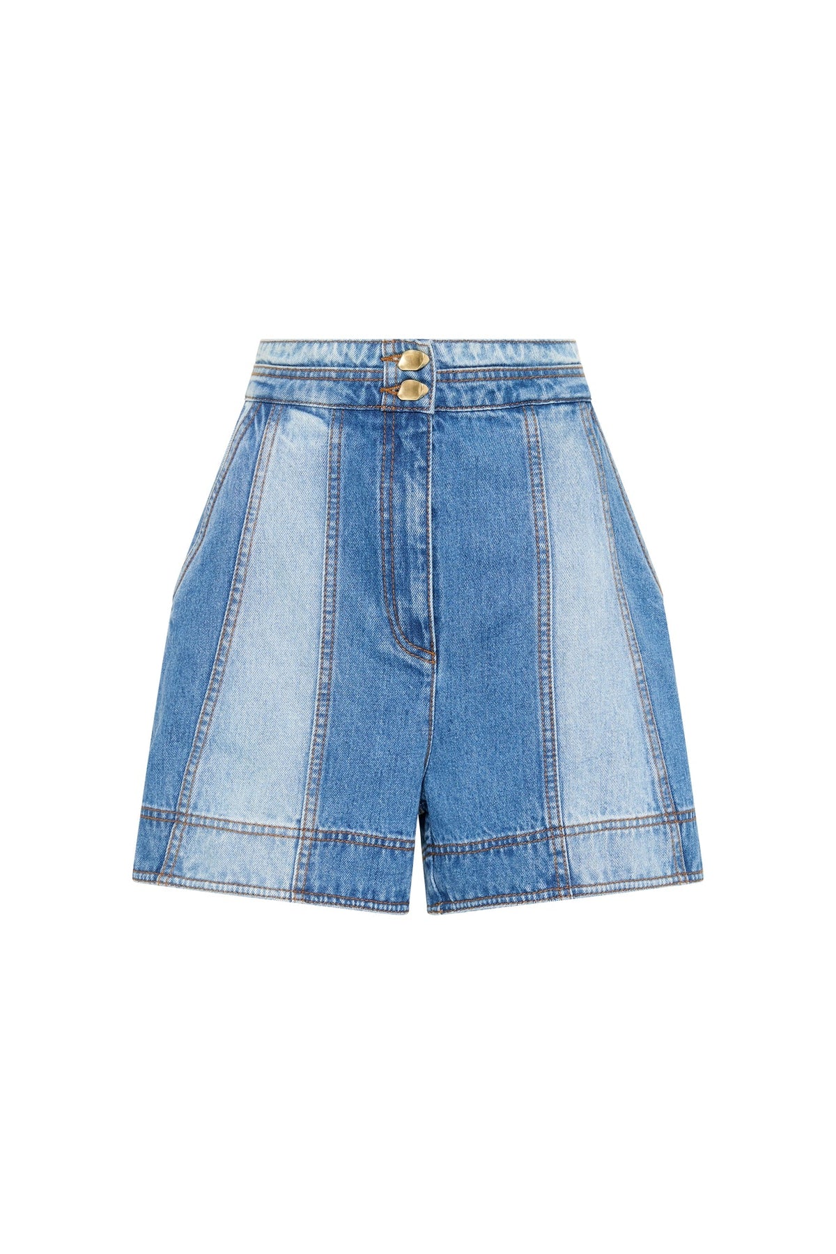 Women Ines Panelled Denim Shorts | Aje